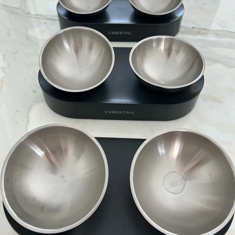 CYBERTAIL PREMIUM QUALITY 304 STAINLESS STEEL CAT BOWLS